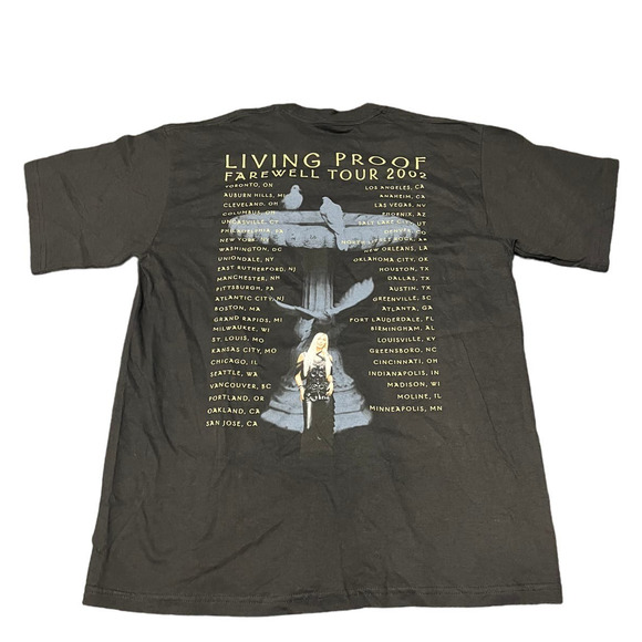 Vintage 2002 CHER LIVING PROOF Farewell TOUR Concert T-Shirt XL Double Sided - Picture 5 of 5